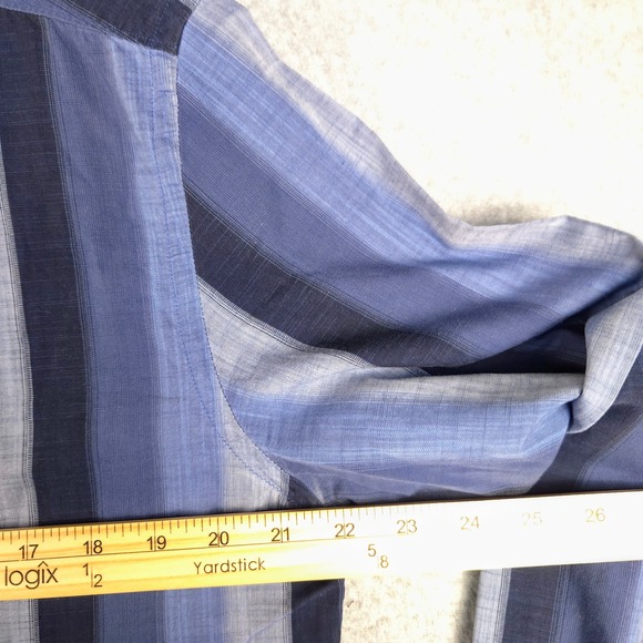 Versace Collection Striped Button Down Long Sleeve Dress Shirt Size‎ 15 1/2-42 - Picture 6 of 7